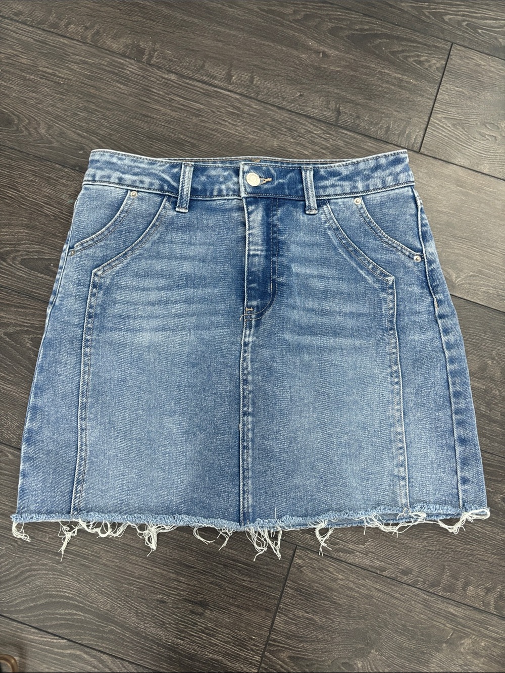 Time and Tru Blue Denim A-Line Skirt